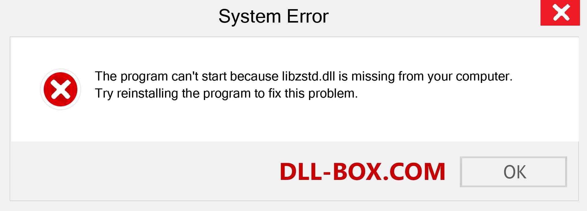  libzstd.dll file is missing?. Download for Windows 7, 8, 10 - Fix  libzstd dll Missing Error on Windows, photos, images